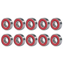 10pcs 롤러 스케이트 베어링 8x22x7mm 608rs ABEC9 소형 볼 베어링 깊은 홈 정밀 베어링 탄소 스틸 스쿠터, 미국 - Red