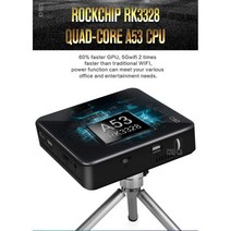 Pico프로젝터 C9 포켓 프로젝터 DLP 안드로이드 71 RK3328 미니 4K 2G16G 24G5G WiFi BT40, 영국 플러그_Black