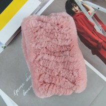 스카프링 신제품 리얼 모피 링 스카프 니트 정품 목 랩 머리띠 여아용 탄성 있는 따뜻한 부드러운 렉스 토