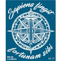 재사용가능 헤나타투 셀프헤나도안, 1개, KK도안-27