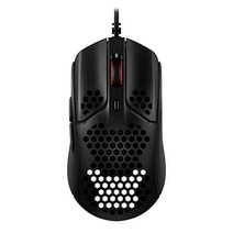 하이퍼엑스 Pulsefire Haste 게이밍 마우스 59g 벌집 Shell 육각형 RGB HyperFlex USB 케이블 16000 DPI 6개, Mouse_Black
