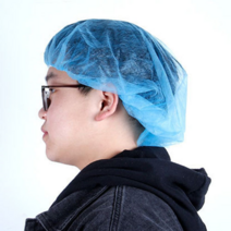 오너클랜 MG 부직포 일회용 위생모 100p 헤어캡 조리모 실험실, 블루, 본품