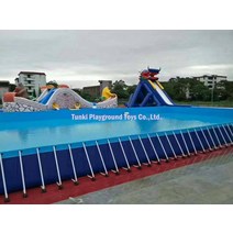 frp수영장 pvc 야외용 금속 프레임 직사각형 수영장, 한개옵션0