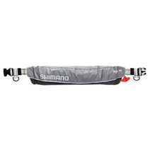 139350 SHIMANO VF-052K 성인용 자동 팽창식 구명조끼 낚시 래프팅 허리띠 포함 일본 안전 인증, 밝은 회색