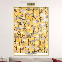 보고아트 북유럽 보름달 나무 추상화 옐로 오렌지 식물 그림 감성 액자, 5_옐로우 북유럽 나무