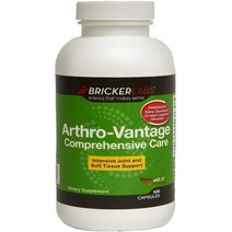 Bricker Labs Arthro-Vantage 120캡슐 글루코사민 콘드로이친 MSM 히알루론산 콘드로이친 효능, 1개, 120정