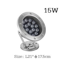 IP68 Led 수중 조명 3W 6w 9W 12W 18w 24w 36w RGB 야간 램프 야외 정원 수영장 파티 풍경 DC 12V 24V, 15W_AC24V RGB with RC