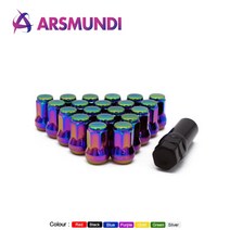튜익스휠너트 자동차휠너트 20pcs 32mm m12 x 1.5 1.25 실버 컬러, 네오 크롬, m12x1.5