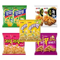 농심 양파링+꿀꽈배기+조청유과+자갈치+바나나킥 2봉씩 과자세트(10봉), 묶음_7번