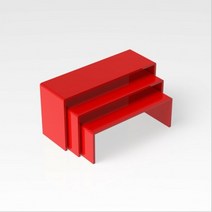 3개/대 아크릴 디스플레이 스탠드 크기 보석 쇼케이스 스토리지 랙 피규어 컬렉션 및 홈 장식 지갑 향수, 04 red