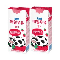 매일유업 멸균우유 딸기, 200ml, 20개