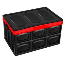 캠핑 박스 테이블 트렁크 정리함 네임 태그 박스, 18L, 블랙