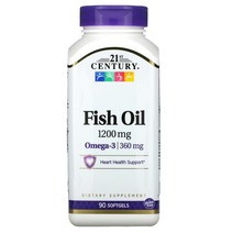 21st Century 21세기 센츄리 Fish Oil 피쉬 오일 1 200 mg 90소프트젤 오메가3 300mg EPA DHA 오마비, 1200 mg, 90 Count