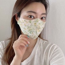 [미스블혹] 린넨 꽃 면마스크 여름 천마스크