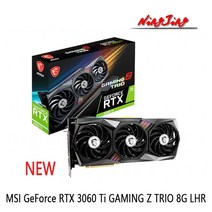 MSI GeForce RTX 3060TI Gaming Z Trio 8G LHR RTX 3060TI 지원 Amd Intel 데스크탑 CPU New, 없음