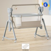 요람 아기 침대 바운서 유아 전동 범퍼 흔들 쿠션 스마트 신생아, 저배합-카멜(매트리스)