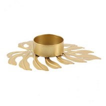 2x 철 촛불 도금 Tealight 스탠드 장식 홈 장식 봉헌 활동 차 조명 결혼식, 골드 D