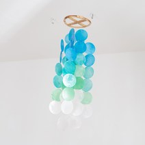 코메샵 블루 자개 모빌 인테리어 소품