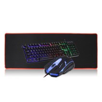 LED 게이밍 데탑 키보드 GOON GMK2500 LED+ 장패드 키보드 마우스 세트 (다올샵)_789EA