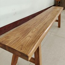 고재 벤치 스툴 정원 나무 야외 옥상 긴 통나무 의자, 160 x 30 x 45cm