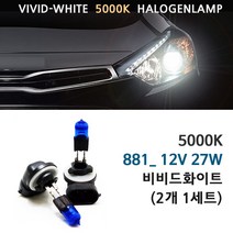 5000K 비비드화이트 기아 K5 하이브리드 11년-15년 전조등 상향등 하향등 안개등 자동차램프, 5000K K5 하이브리드 안개등 881(2개1세트), 1세트