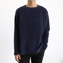 더베이직샵 부드럽고 따뜻한 기모 세미오버 플리스 긴팔 라운드 티셔츠 6컬러