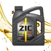 SK 지크 ZIC X7 LS 5W30 C2/C3 6L x1개 DPF 디젤합성유