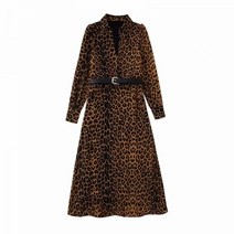 ZARA 자라 벨트 매치 레오파드 호피 프린트 원피스