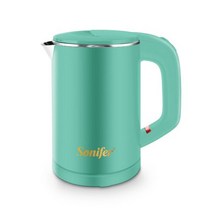 차박용 커피 포트 충전식 국내산 차량용전기포트 차량용 여행 전기 주전자 차 커피 0.6L 미니 스테인레스, SF2058-Green_EU