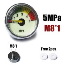 co2레귤레이터 분배기 레귤레이터 이탄 미니 게이지 Manometre 25mm 1 인치 핸드 펌프 밸브 액세서리 레귤, 03 5MPa M8