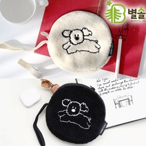 스트랩 원형 파우치 화장품 이어폰 소지품 미니케이스