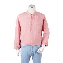 스타일에스 남자 미니멀 린넨 포켓 헨리넥 차이나 카라 오버핏 여름 셔츠