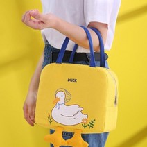 오리 보온보냉백 아이스백 가방 도시락 피크닉 쿨러백, 핑크