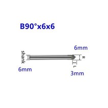 돌 대리석 조각 커터 화강암 라우터 비트 CNC 카바이드 선반 칼 타일 드릴링 밀링 공작 기계, B90x6x6, B90x6x6