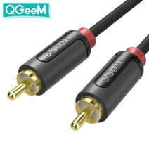 QGeeM RCA to 케이블 잭 커넥터 분배기 오디오 Male 스테레오 Aux 와이어
