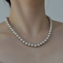 고광택 순은 925 실버 핵진주 목걸이 3컬러