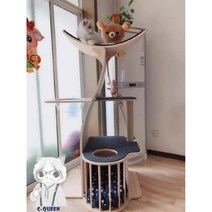 고양이 캣타워 고양이놀이터 고양이캣타워 숨숨집 diy 반려묘 놀이터, 98개 모델 75x70x149