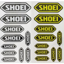 쇼에이 2색 조합스티커 컬러스티커, 1.SHOEI 스티커 / 블랙 + 옐로우