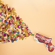 디디엑스 컨페티 꽃가루 종이 폭죽총 생일파티 브라이덜샤워 컬러랜덤, 3개