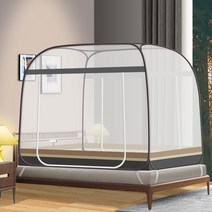 벙커침대텐트 전체 바닥 모기장 침대 커튼 설치 접이식 몽골 유르트 모기장 3 도어 침대 텐트 캐노피 92