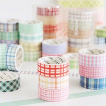 체크 디자인 테이프 마스킹테이프 마테 다꾸, 7. 달고나 (MT-417)