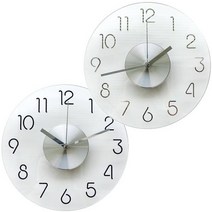 오늘만산다 국산 시원한 투명유리 인테리어 벽시계 무소음 무브, 상품선택, 실버