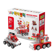 [따라락따라락 뚝딱블럭] 뚝딱맨 유아교육 자석블럭완구 소방차KIT