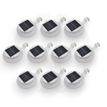 솔까든 태양광 태양광 울타리등 3LED 태양열 정원등 10개입 정원꾸미기 솔라 방수 외부 휀스조명, 노란빛