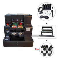 전사기 전사 프린터 프린트 승화 풀 사이즈 바니시 UV A4 LED 평판 병 3000ml 잉크 세트 전화 케이스 실린더 나무 유리 인쇄, with Neutral uv ink+EU 플러그