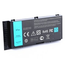 델 노트북 배터리 Dell Precision M6600 M4800 M4600 M6800 FJJ4W용 97Wh FV993 교체