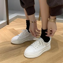 다리가길어보이는 여성용 키높이굽 올백 스니커즈 / 베이직 운동 신발 러블리