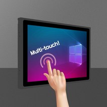 19인치 산업용 판넬 컴퓨터 패널 PC 일체형 터치모니터 다크그레이, 1세트+가이드레일