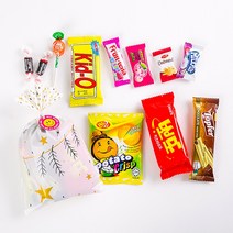 초등생 생일파티 답례품 감성 가득 간식구디백 [무료라벨] 체육대회 단체 간식 야유회 과자선물 운동회 답례품 소풍 단체 간식 선물, 감성 달달 간식, 1개