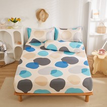 라지킹침대 Winter Bed Cover Polyester Fitted Sheet King Queen Size Bedspread All-around Elastic Rubber Ba, [04] 200x220x25cm 1pcs, [16] 16